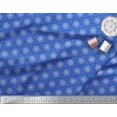 thumbnail image 3 of Soimoi Blue Rayon Fabric Circle Art Geometric Decor Fabric Printed Yard 56 Inch Wide, 3 of 5