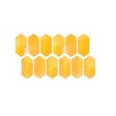 Hexagon Peel and Stick Backsplash 12-Sheet Self Adhesive Kitchen Backsplash Stick on Tiles Waterproof Wall Tiles Decorative for Bathroom Shower Furniture Camper Car Yellow 4"x8"