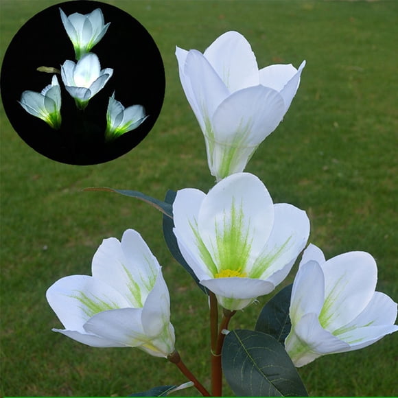 Yhmxh Fake Plants,Artificial Plants Outdoor,Fake Flowers,Home Decor,Spring Decor Solar Power Flower LED Light Outdoor Garden Yard Lamp 1pcs Solar Lights