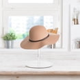 thumbnail image 1 of Transparent Acrylic Hat Display Rack with Adjustable Height - 3-Size Options for Baseball Caps, Cowboy Hats & Wigs - Clear or Black for Retail & Home Use, 1 of 5