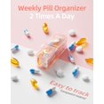 thumbnail image 3 of AM PM Pill Organizer Times A Day Day Pill Box Weekly Pill Organizer Travel with Separate Container Portable Daily Medicine Planner Dispenser Case for Vitamin Fish Oils Supplements, 3 of 9