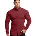 thumbnail image 1 of Chemises Habillées pour Hommes Coupe Ajustée Manches Longues Boutonnées - Matériau Polyester Spandex, Extensible 4 Directions, Résistant aux Plis, 1 of 4