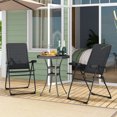 thumbnail image 2 of Gymax 2PCS Patio Folding Chairs Back Adjustable Reclining Padded Garden Furniture, 2 of 8