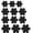 Black, variant on 12 Pack Pot Pan Protector Pads 3 Sizes Non-Woven Cookware Stack Separator Sheets