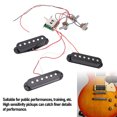 thumbnail image 3 of Electric Guitar Pickup, Adjustable Easy To Install Black Copper Wire Electric Guitar Single Coil Pickup  for Public Performances Training for ST Panel, 3 of 7