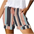 thumbnail image 2 of DPTALR Womens Plus Size Print Comfy Drawstring Casual Elastic Waist Pocket Loose Shorts Pants, 2 of 5