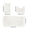 thumbnail image 3 of Dvkptbk Carpets Suits Solid Color Bath Mats 3 Set Bathroom Rugs for 3 Pcs Toilet Mats Universal Soft Comfortable Water Absorption Non-Slip Thick Machine Washable Easier to Dry Dark Bathroom Decor, 3 of 8