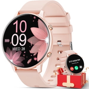 Rénovés Mingdaln TM05 Montre intelligente pour femmes 1.39 Inch avec fonction d'appel, Fitness Tracker pour Android et iPhone