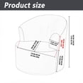 thumbnail image 3 of Housse Extensible pour Fauteuil Tonneau Pivotant, Housse Élastique pour Fauteuil Inclinable Moderne, Housse de Canapé de Club, Lavable à la Machine, Blanc, 3 of 7