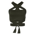 thumbnail image 3 of Fridja Womens Wild Style Off The Shoulder Crop Tops Sequins Strapless Bra Tank Vests, 3 of 7