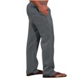 thumbnail image 4 of RKSTN Pants for Men Solid Color Casual Elastic Waist Trousers Cotton and Linen Loose Drawstring Pants with Pockets, 4 of 6