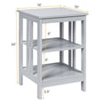 thumbnail image 2 of Patiojoy 2PCS 3-tier Side Table Nightstand Sofa End Table Storage Display Shelf Grey, 2 of 10