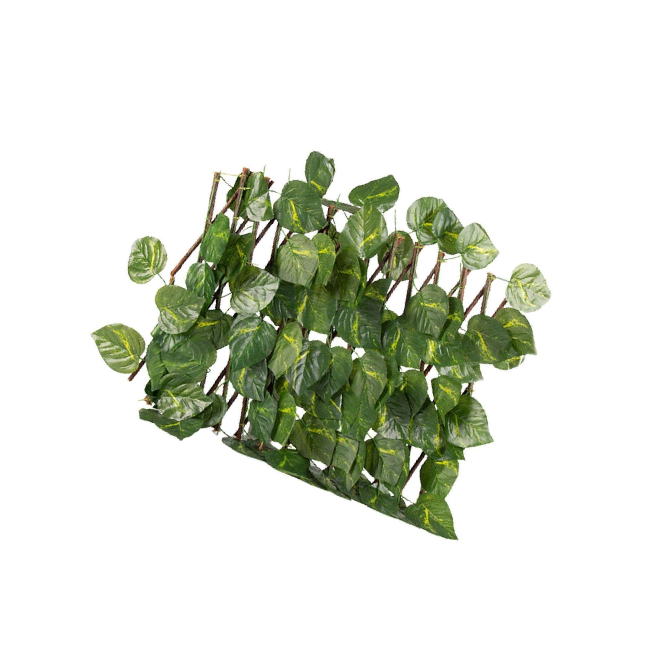 thinsony Retractable Garden Fence Privacy Screen Outdoor Evergreen Leaves