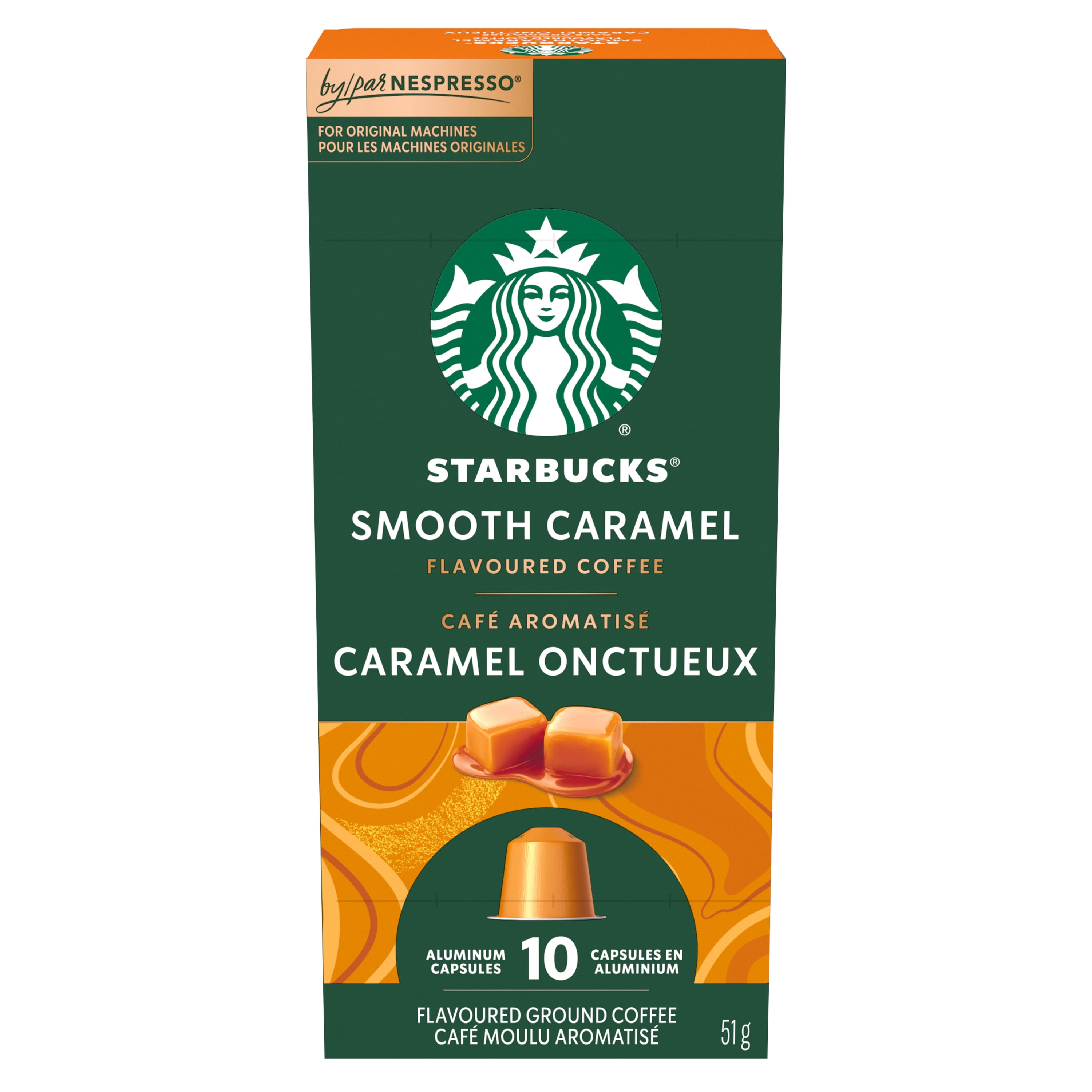 STARBUCKS Smooth Caramel, For NESPRESSO Original, Flavoured Blonde Roast