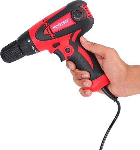 Fsd-010 Pro Electric Screwdriver Fsd-010, 350w | Copper Armature, Chuck 10mm, 750rpm, Torque 19+1 Drill - Red-Black | Soft Grip, Ergonomic Use, Multi-Purpose Tools Cordless Drill Machine