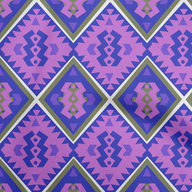 oneOone Polyester Spandex Violet Fabric Tribal Sewing Craft Projects Fabric Prints By Yard 56 Inch Wide