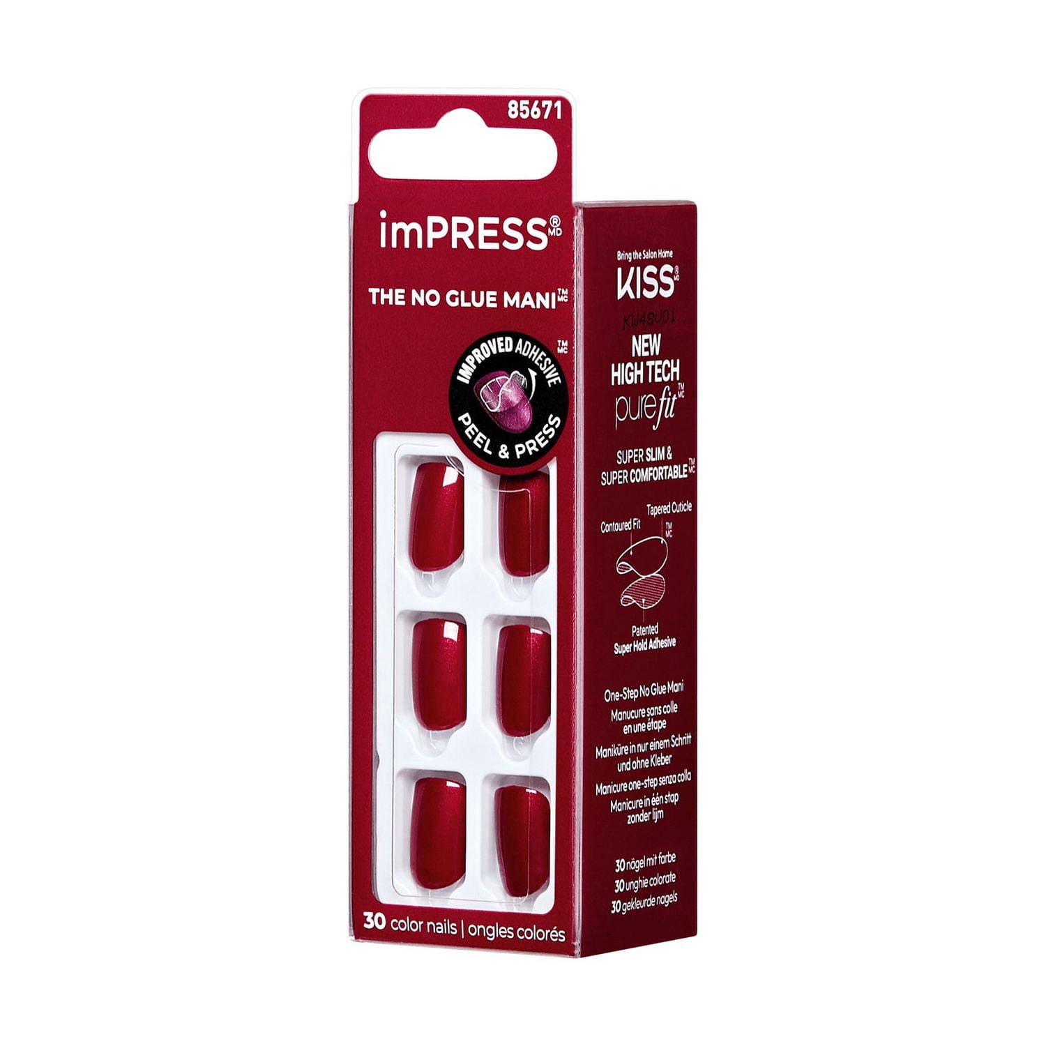 KISS ImPRESS Couleur - Faux Ongles, Courts
