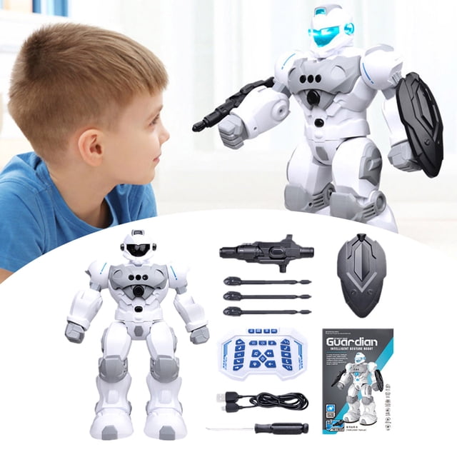 BKER Robot RC pour Enfants, Télécommande Programmable, Robot Intelligent avec Gestes et Détection, Robot Intelligent Qui Marche et Danse avec Commande Vocale pour Garçons et Filles, Cadeau d'Anniversaire
