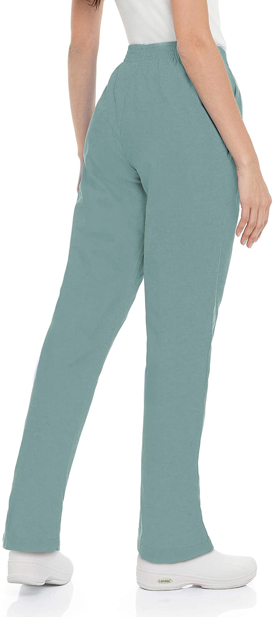 Landau Essentials Pantalon d'Uniforme à 2 Poches pour Femmes : Coupe Classique et Décontractée, Taille Élastique 8320