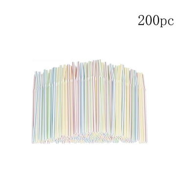 Rbaofujie Coffee Straws 200/300/400/500pc Disposable Plastic Colorful Straws Flexible Straws for Banquet Bar Drinks Paper Straws