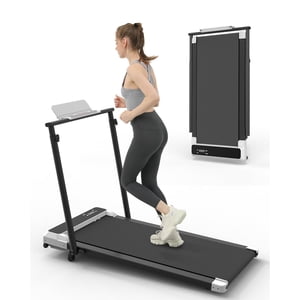 Pad de marche avec Incline, 2,5HP sous tapis de bureau pour la maison & Bureau, 2-in-1 Marche compacte & Jogging Machine avec télécommande & LED Affichage