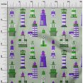 thumbnail image 3 of oneOone Georgette Viscose Medium Purple Fabric Sea Lighthouse Craft Projects Decor Fabric Printed By The Yard 42 Inch Wide, 3 of 5