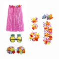 thumbnail image 4 of Tropical hawaiian Skirt Costume Set Glasses Accessory Adjustable Stretchy Womens 60cm, 4 of 8