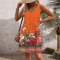 thumbnail image 3 of Ovzne Robes pour Femmes Robe d'Été Robe d'Été Décontractée pour Femmes Mode Imprimée Poche Sans Manches Robe à Col en V Robe d'Été Imprimée Liquidation, 3 of 5