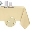 thumbnail image 1 of ORUYROP Nappe Rectangulaire 210 G/m2 - Nappe en Microfibre Imperméable Robuste, Housse de Table Décorative pour Usage Extérieur et Intérieur (Champagne, 70 x 90 Pouces), 1 of 7