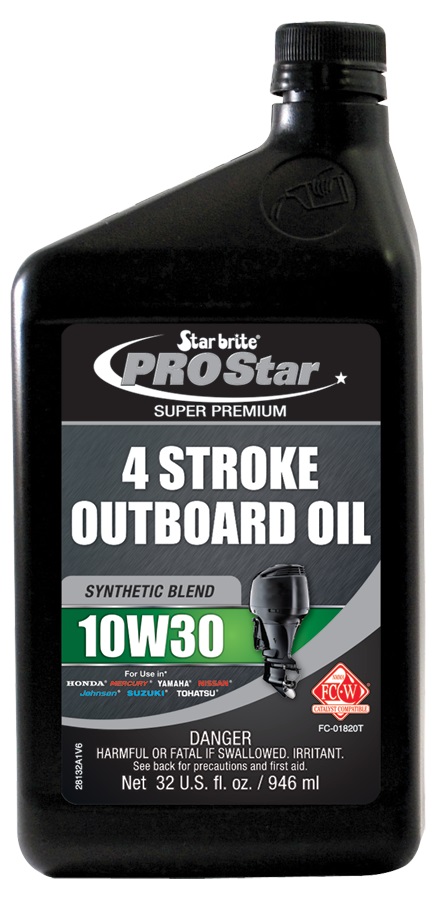 Star Brite Oil 028132 Pro Star; SAE 10W-30; Synthetic Blend; 32 Ounce Bottle; Single; With US Label