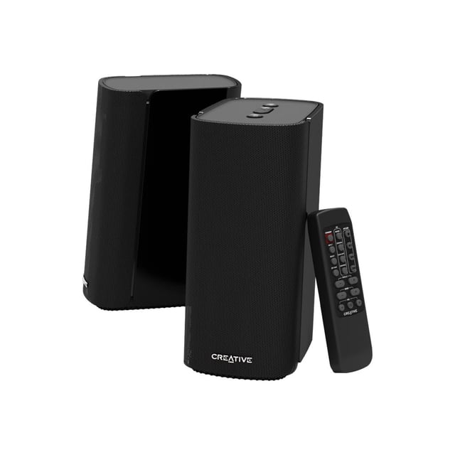 Creative T100 - Haut-Parleurs - pour PC - Sans Fil - Bluetooth - 40 Watts (total) - Noir