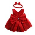thumbnail image 2 of Princesse Fleur Fille Robe d'Été Tutu Anniversaire Fête Robes Baptême Dentelle Mariage Enfants Robe Formelle Robe 18-24 Mois, 2 of 8