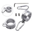 thumbnail image 1 of 2pcs Aluminum Alloy Flag Pole Rings Flagpole Flag Mounting Rings With Carabiners AntiWrap For 0.75-1 In Pole For 360° Rotating, 1 of 12