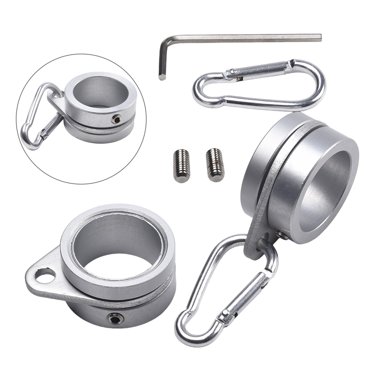 2 Pcs Anneaux de Mât de Drapeau en Alliage d'Aluminium avec Mousquetons Anti-Enchevêtrement pour Mât de 0.75-1 Po pour Rotation 360°