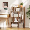 thumbnail image 4 of Costway 47" Open-back Geometric Bookshelf Home 6-Cube Large Bookcase with Anti-tip Kits Natural, 4 of 9