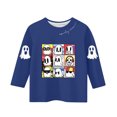 thumbnail image 4 of MKOSPLRT T-Shirts d'Halloween pour Enfants Filles Garçons Manches 3/4 Hauts Col Rond T-Shirts Graphiques Amusants Décontractés Amples T-Shirts de Sortie T-Shirts de Rentrée, 4 of 4