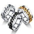 thumbnail image 2 of Miangastore Rings Black Titanium Steel 1Pcs Size 6 2.05x0.65x0.31Inches, 2 of 9