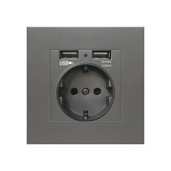 Mini Camera 24/7 HD Socket Base Wifi Power Outlets Wireless Remote Monitoring Cam EU Plug Grey