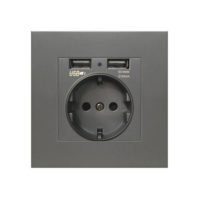 Mini Camera 24/7 HD Socket Base Wifi Power Outlets Wireless Remote Monitoring Cam EU Plug Grey