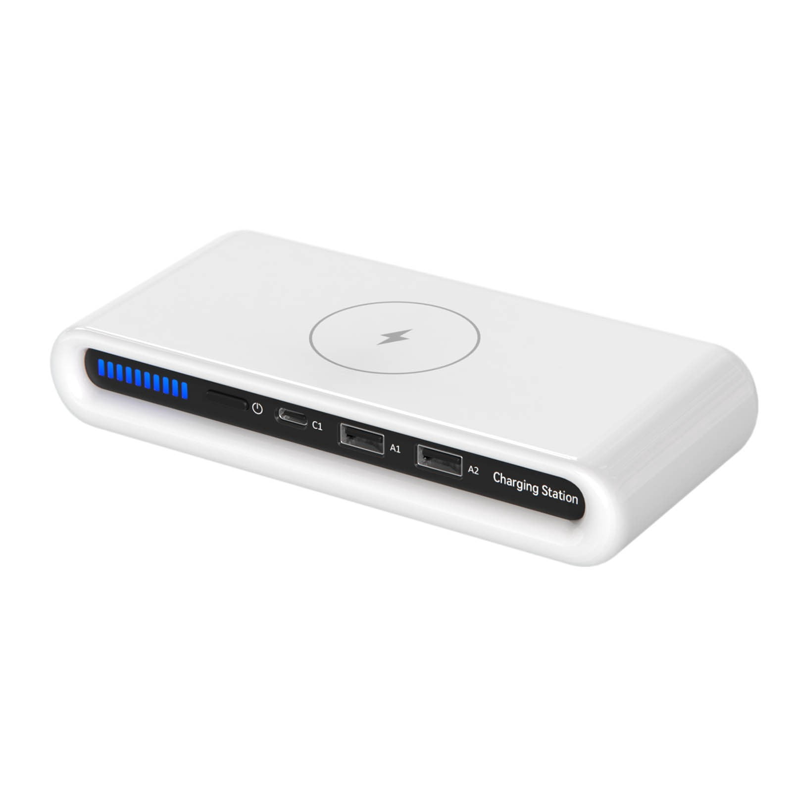 Wireless Charger Stand 4-In-1 Multi Port Wireless Charger Qc Fast Charging Usb 15W Mobile Wireless Charger Wireless Phone Charger