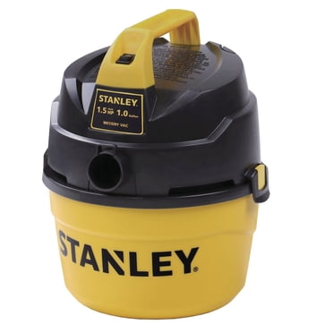 Stanley 1 gallon Wet Dry Vacuum, 1.5 Peak HP Motor, 1 gallon Poly Container,1-1/4 in. x 4 ft. Hose