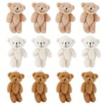 Estbridge 12 Pcs Mini Ours farci Confortable doux mignon Mini Jouet en peluche Teddy pour décorations d'anniversaire de mariage