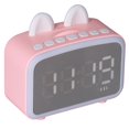 thumbnail image 1 of Digital Radio Alarm Clock, Mini Clock  Digital Speaker  for Office for Bedroom Pink, 1 of 7