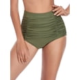 thumbnail image 4 of RELLECIGA Women's High Waisted Ruched Bikini Bottom, 4 of 6