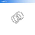 thumbnail image 3 of Uxcell 6Pack Compression Springs, 1.2mm Wire Diameter x 10mm OD x 10mm Length Stainless Steel Extension Spring, Silver, 3 of 5