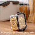 thumbnail image 3 of Cereal Storage Container Airtight Food Fresh Box Square Kitchen Storage Clear Sealed Jar Food Sacks Dispenser, 460ml, 3 of 8