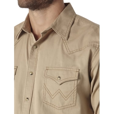 Wrangler Men's Retro Two Pocket Long Sleeve Snap Shirt