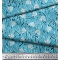 thumbnail image 3 of Soimoi Moss Georgette Fabric Leaves & Rose Floral Print Sewing Fabric Yard 42 Inch Wide, 3 of 3