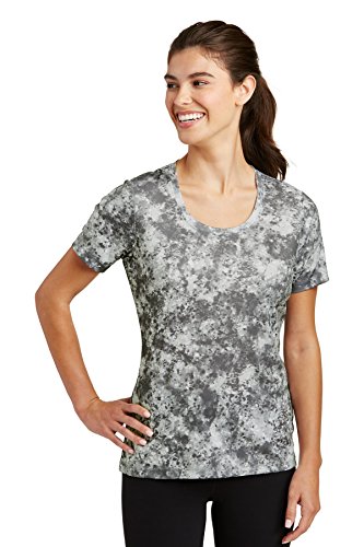 Sport-Tek Discontinué ® Tee-Shirt Col Rond Minéral pour Femmes. Lst330 L Gris Fumée Foncé