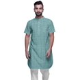 thumbnail image 1 of Atasi Kurta Imprimée pour Hommes Col Mandarin Coton Cambric Chemise Kurta Décontractée, 1 of 1